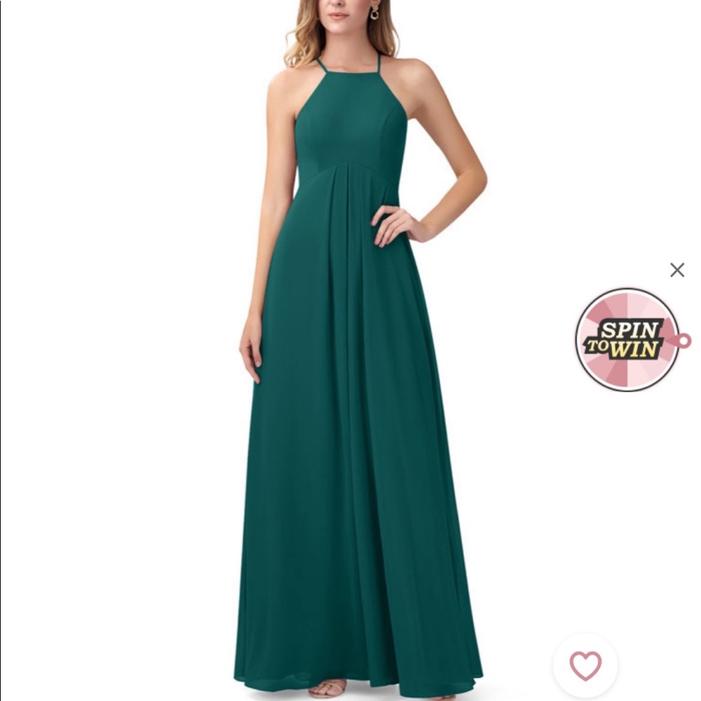 azazie peacock dress